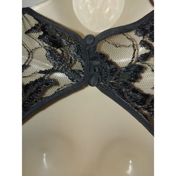 Miss Ashlee VINTAGE Women's Size 8 Black Lace Gown - Picture 10 of 12